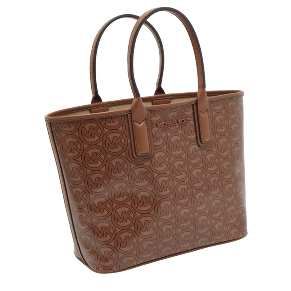 Michael Kors Handbags - Michael Kors Luggage Brown Jodie Small Logo Jacquard Tote Bag Recycled Purse